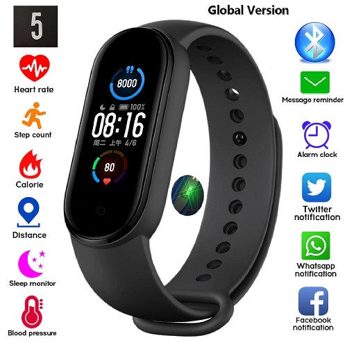 SMART BAND M5 MUSIC CAJA VERDE COLORS